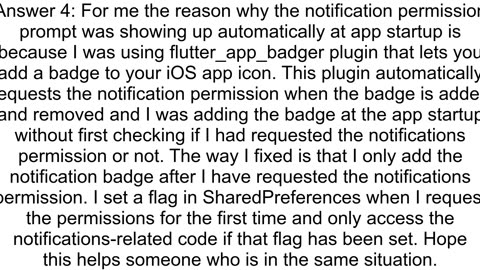 Notifications permission popup will always appear in flutter app