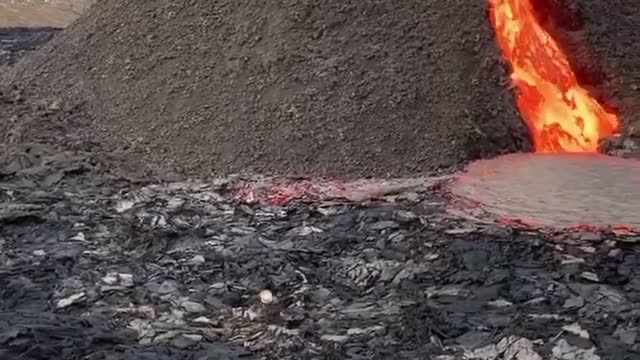 Serving up a game of lava ball in front of Erupting Volcano🌋🌋