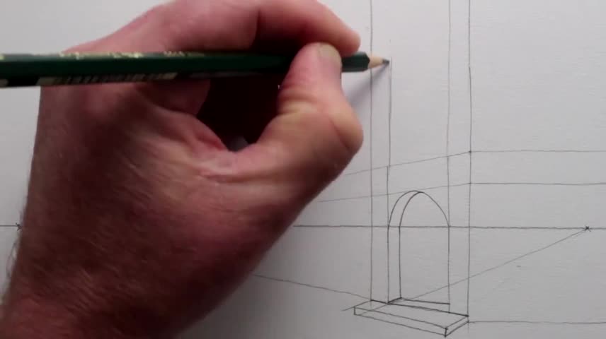 Perspective Drawing Of Arch