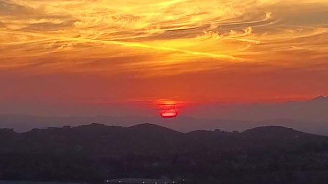 Sunset over CA skies