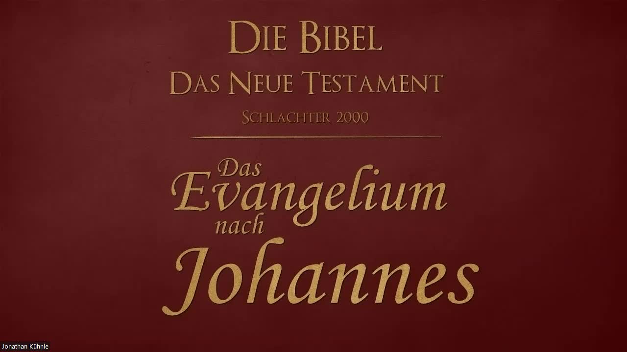Hörbibel - gelesen von Jonathan Kühnle (Johannes Kapitel 2)