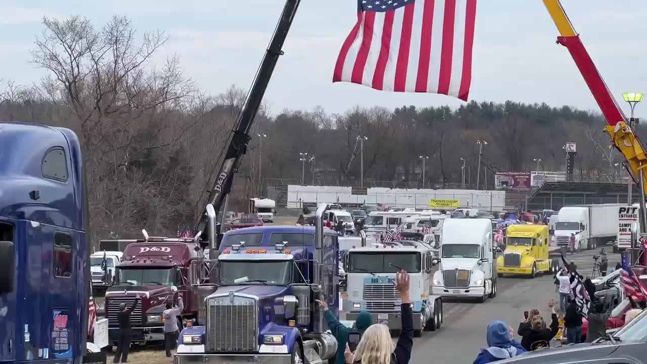 The trucker convoy is departing Hagerstown now