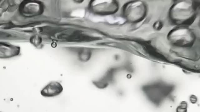 Bubbling water in slow motion