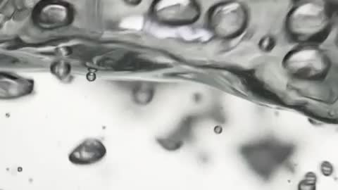 Bubbling water in slow motion