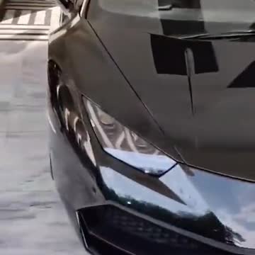 What a beautiful and black Lamborghini luxury car.