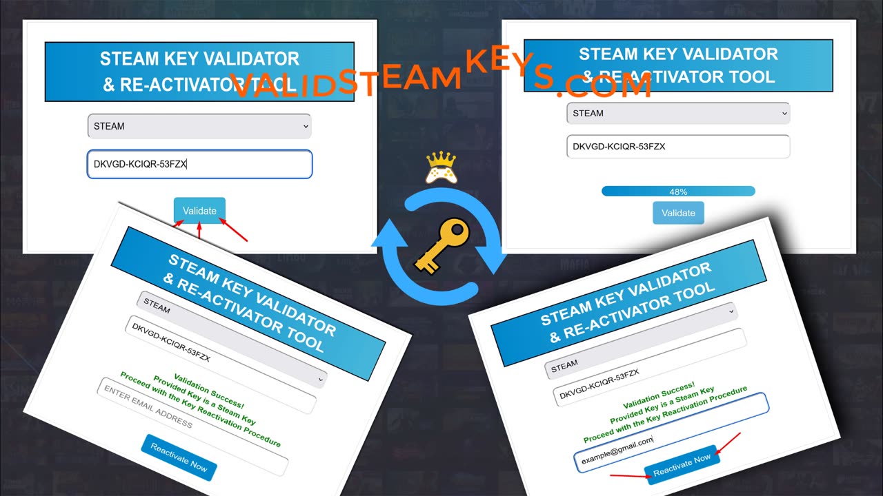 STEAM KEY VALIDATOR & RE-ACTIVATOR TOOL 2025