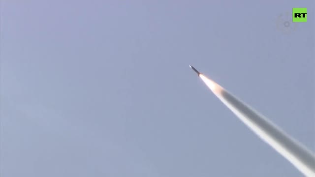 Anti-air & anti-ship missiles fly during Taiwan's military drills RT