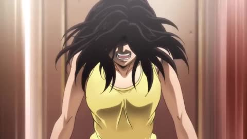 KOZUE VS RESTU KAIOH , ELA FICOU PISTOLA | BAKI HANMA DUBLADO