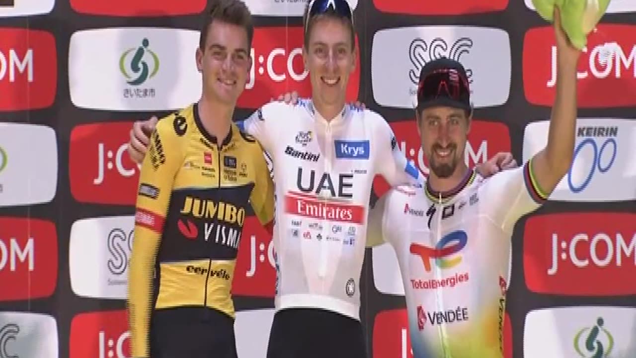 Tadej Pogacar Beat Sepp Kuss to Win the 2023 Tour de France Saitama Criterium