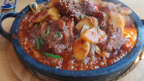 Korean style ribs stew