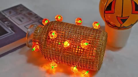 LED Pumpkin String Lights. Perfect for Halloween Decorations