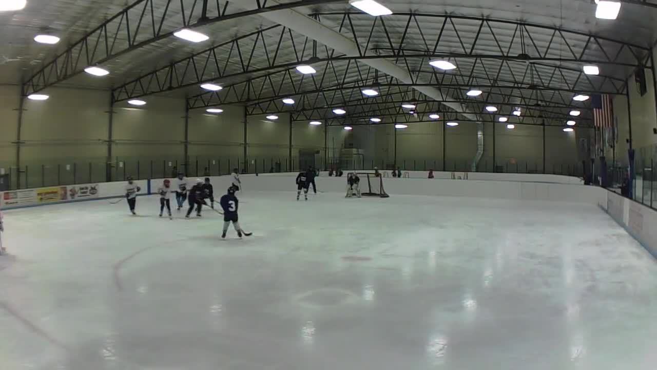 Kid hockey referee slip lands butt