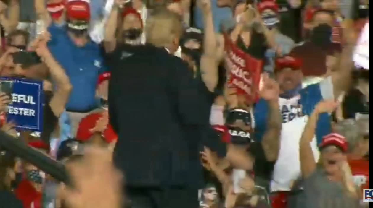 President Trump Dancing and Blowing Kisses after North Carolina Rally