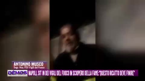I Vigili del Fuoco in sit in a Napoli:"Basta ricatti di stato"