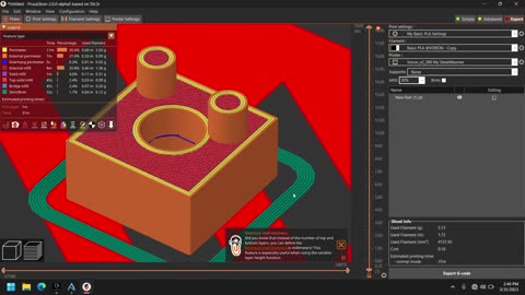 How to model a staggered bridge hole, for downward facing counterbores.