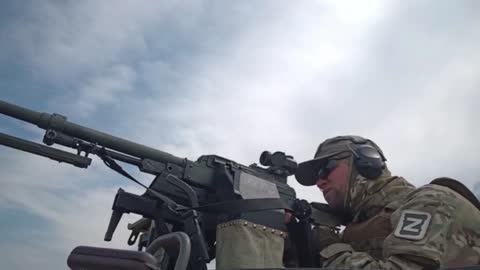 The work of a machine gunner on SMO