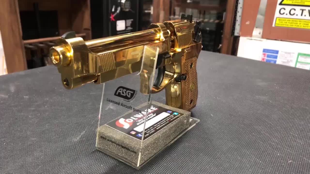 Gold Beretta 92FS Co2 Pellet Pistol