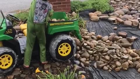 HULK MOVING ROCKS WITH JOHN DEERE