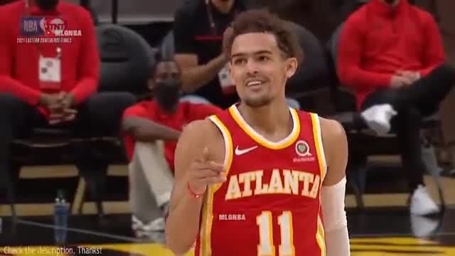 Trae Young hits from the logo in Giannis’s face | Hawks vs Bucks Game 3