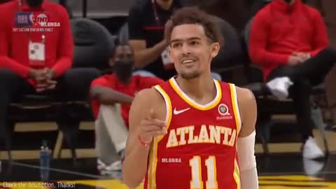 Trae Young hits from the logo in Giannis’s face | Hawks vs Bucks Game 3