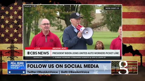 STUMBLING JOE BIDEN JOINS UAW PICKET LINE