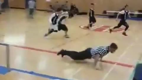Collab copyright protection - bball referee falls mid game