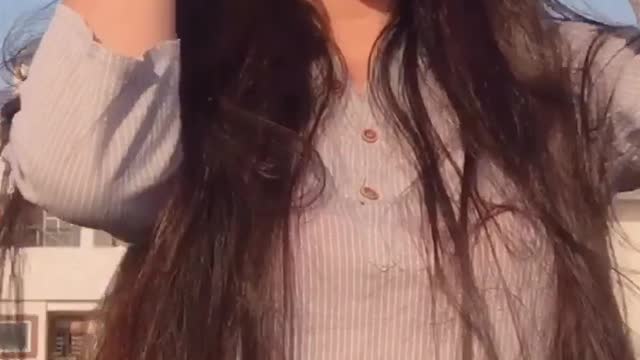 Long hair girl on punjabi song