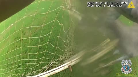 Anne Arundel police officer saves deer stuck in soccer net in Annapolis