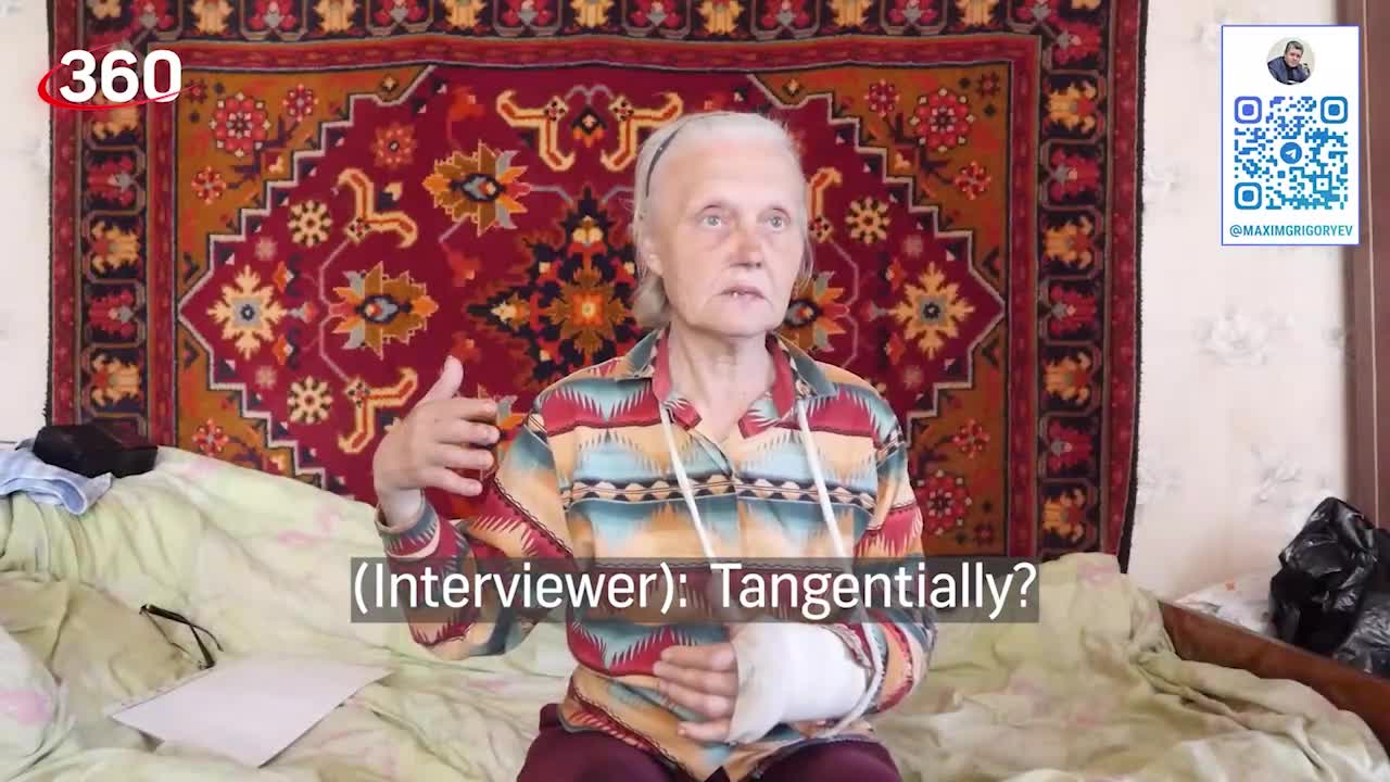 Tells she and her husband were fired at by a Ukrainian sniper
