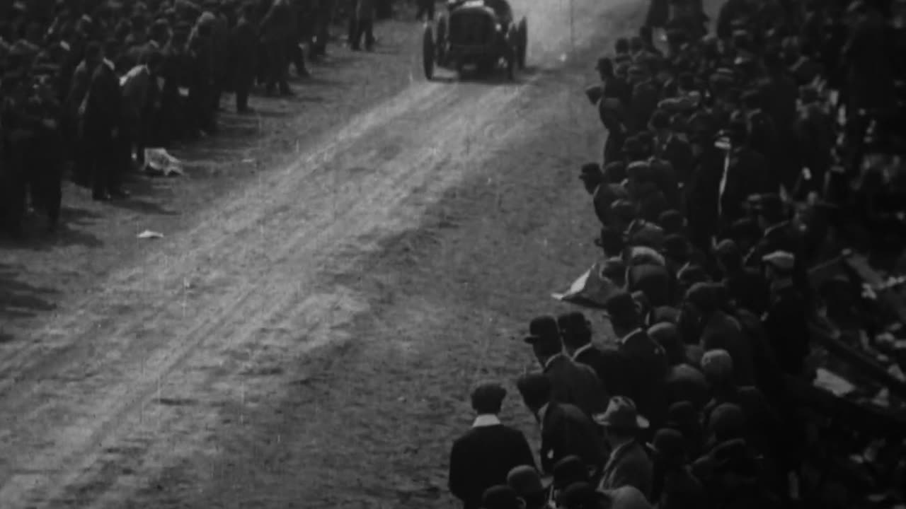 International Automobile Race For The Vanderbilt Cup (1904 Original Black & White Film)