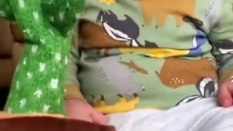 Funny babies playing with dancing cactus 🌵🤣😂😁