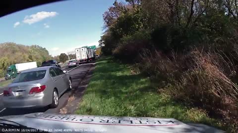 Semi Wrecks on Busy Highway