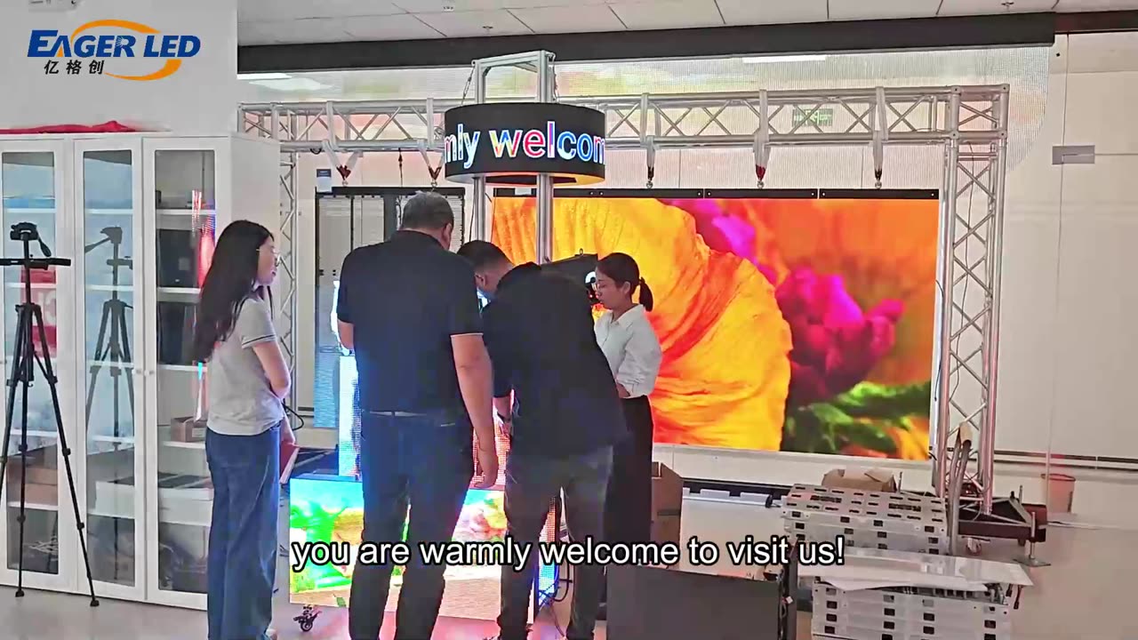 EagerLED led video wall manufacturer welcomes Canadian customers to visit.