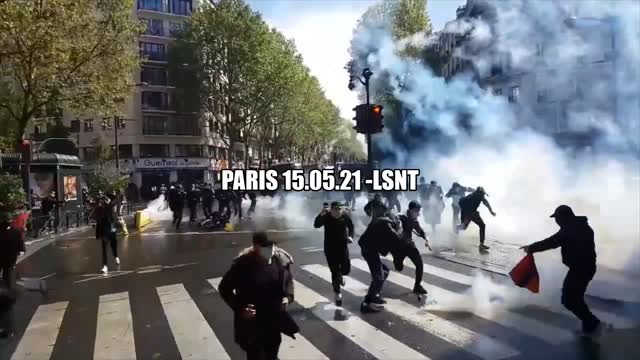 PROTEST in Paris Today 15/05/2021 Chaos Erupts CANISTERS!