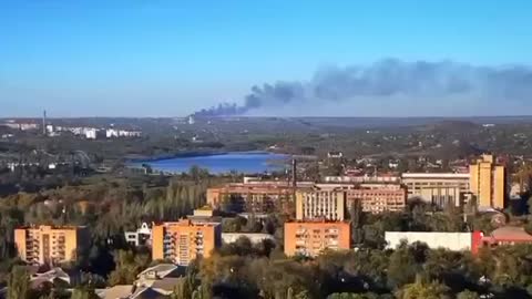 Something is on fire in the Avdiivka industrial zone