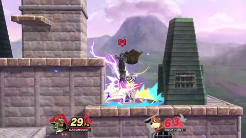 Ganondorf Vs Duck Hunt on Hyrule Castle (Super Smash Bros Ultimate)