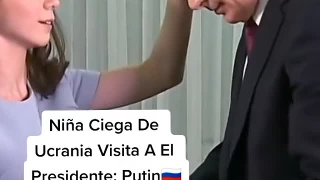 Niña ciega visita el presidente de UCRANIA