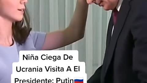 Niña ciega visita el presidente de UCRANIA