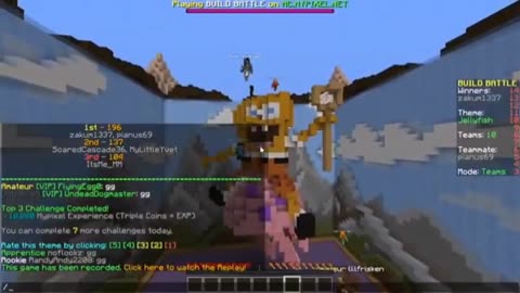 Triple Legendary Win - Minecraft Build Battle