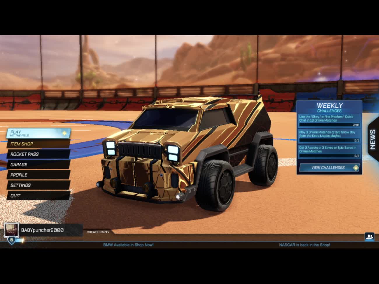 Messing Around on Rocket League Before Bed