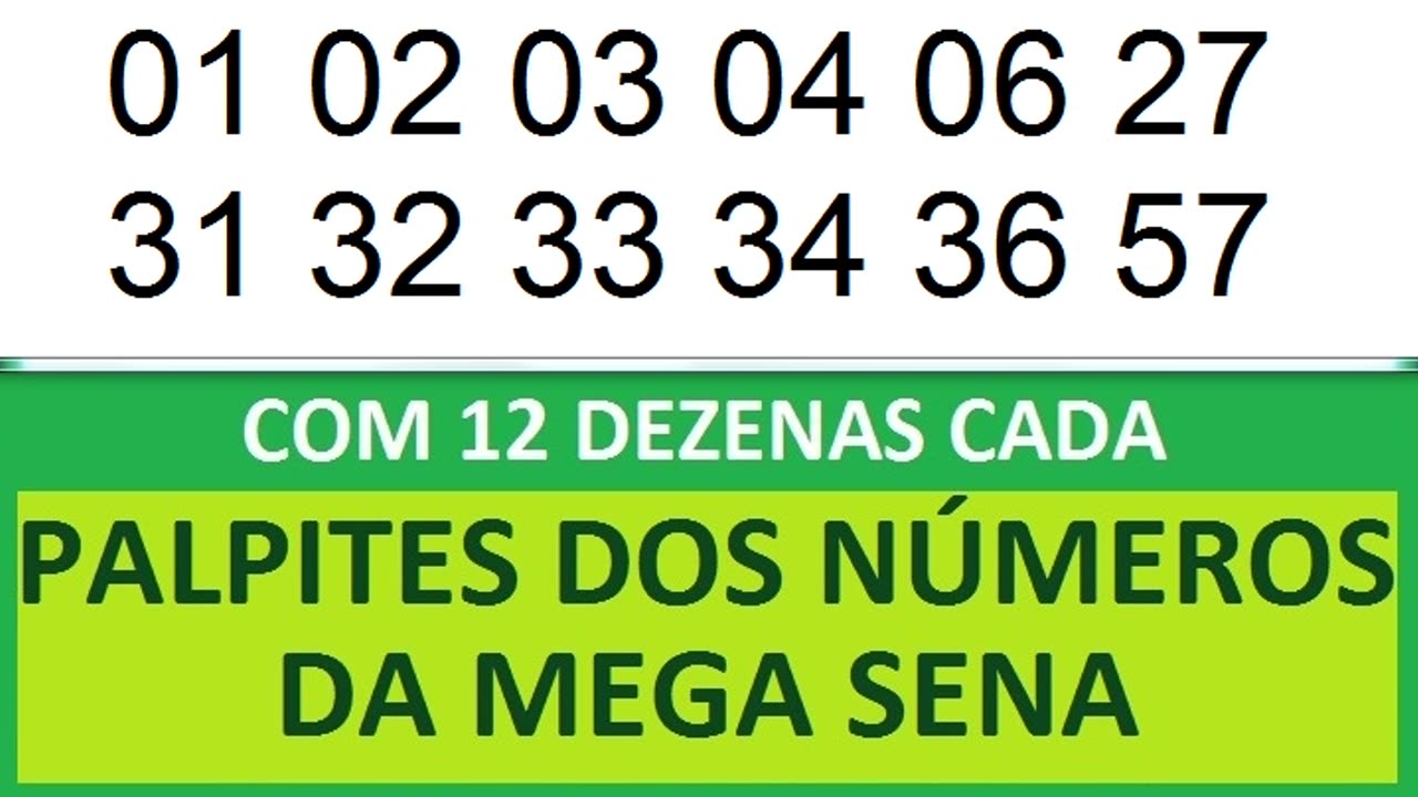 PALPITES DOS NÚMEROS DA MEGA SENA COM 12 DEZENAS iy iz i0 i1 i2 i3 i4 i5 i6 i7 i8 i9