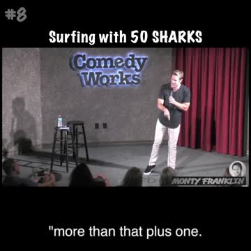 Stand Up Comedy - Surfing with 50 Sharks in Australia