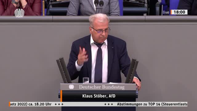 Klaus Stöber Rede vom 12.05.2022 - Steuerentlastungsgesetz 2022