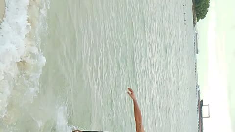 Enjoying at Singapore Beach
