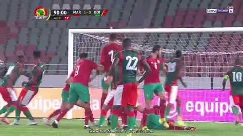 الشوط الثاني لمباراة المغرب و بوروندي