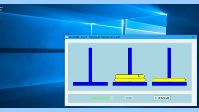 software 003 JavaFx Turnurile din Hanoi Joc de Logica