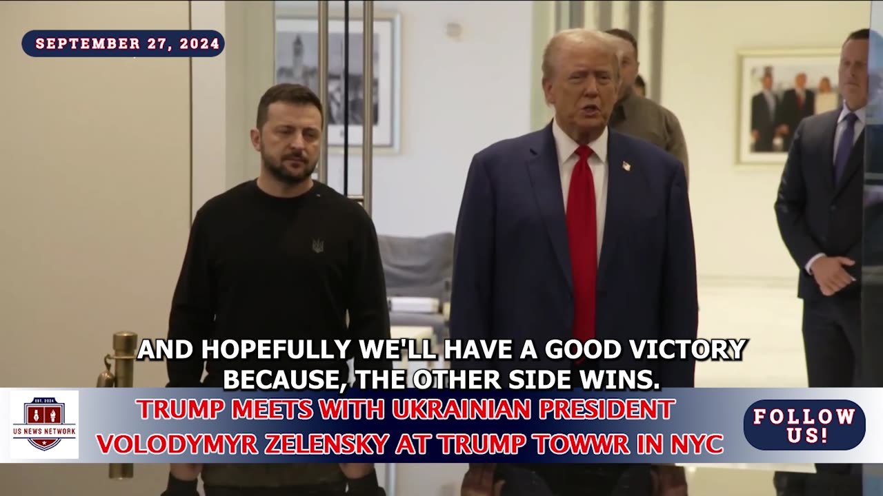 BREAKING NEWS: Trump Meets With Ukraine's Zelensky At Trump Tower And Takes Reporters' Questions