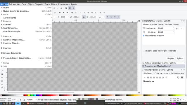 Inkscape: Plantilla por defecto personalizada en linux