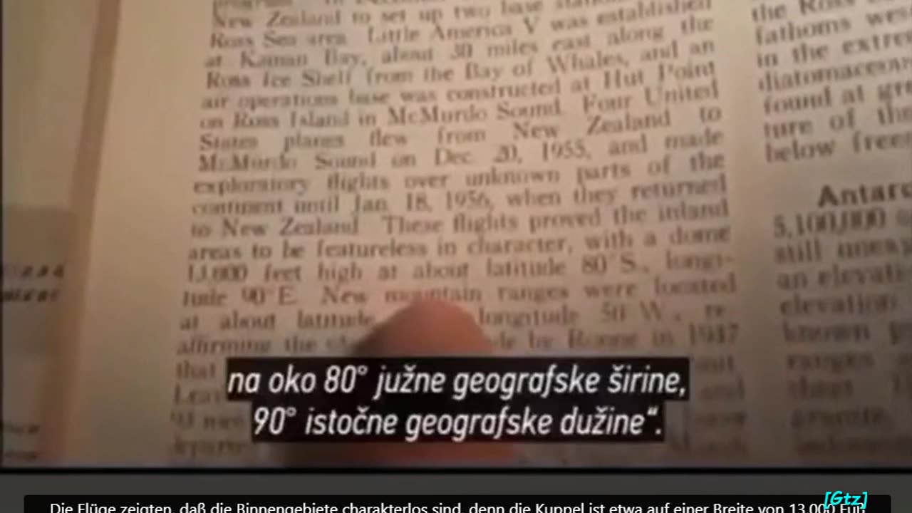 1958 erklärt die Encyclopaedia Britannica, dass es am Ende der Antarktis... engUTdeu