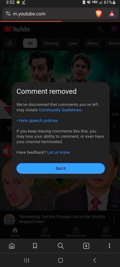 Youtub doesn't allow calling out groomers